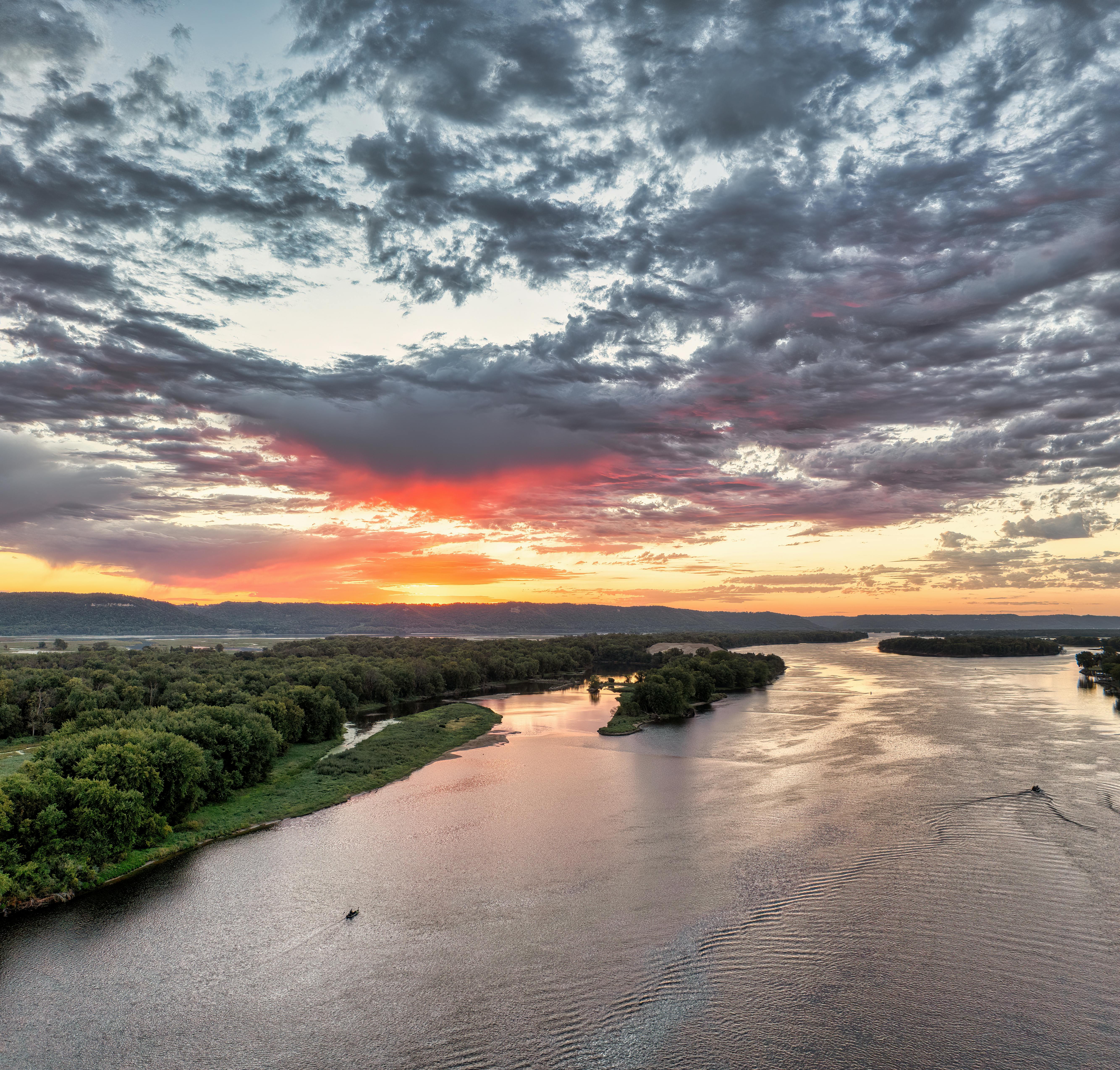 The Maumee River at sunset in Northwest Ohio